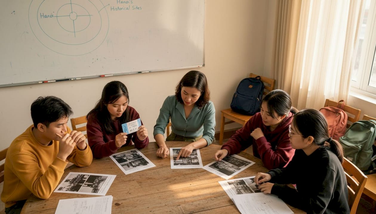 Vietnamese classroom group experiential lesson