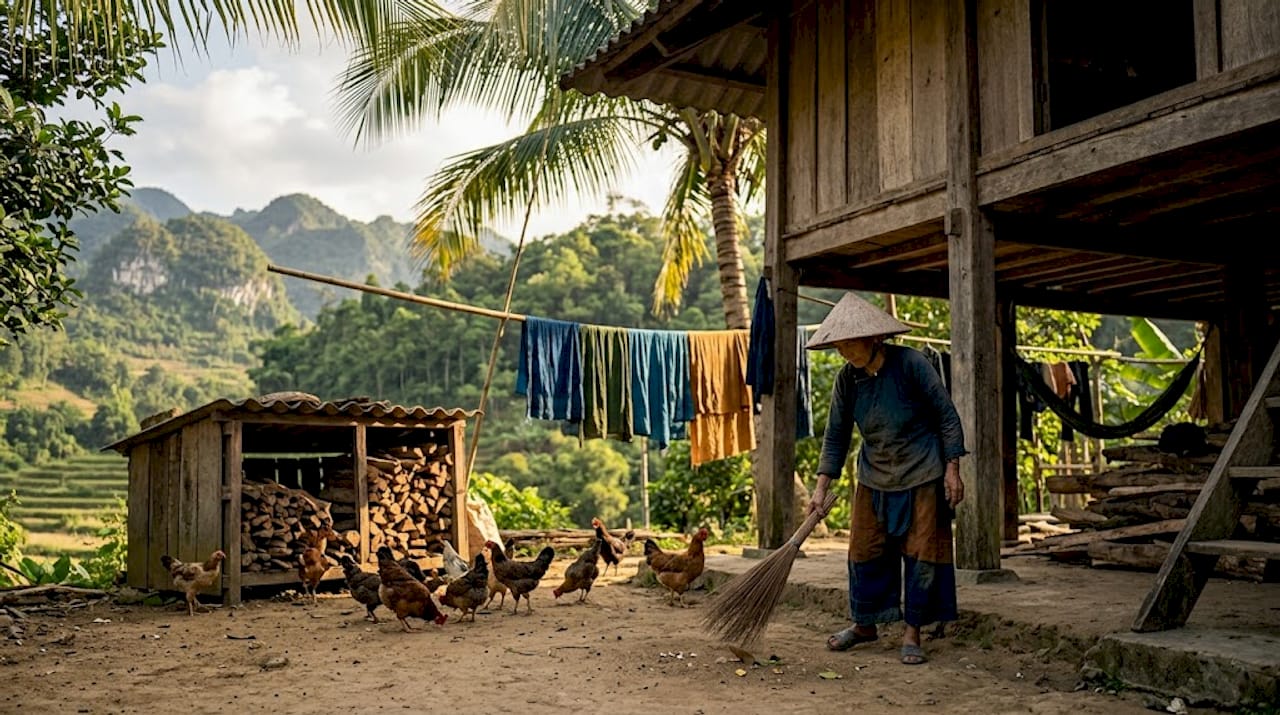 Local life in rural Pu Luong village