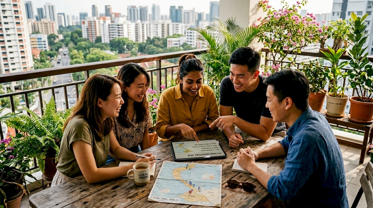 Singaporean group planning travel itinerary