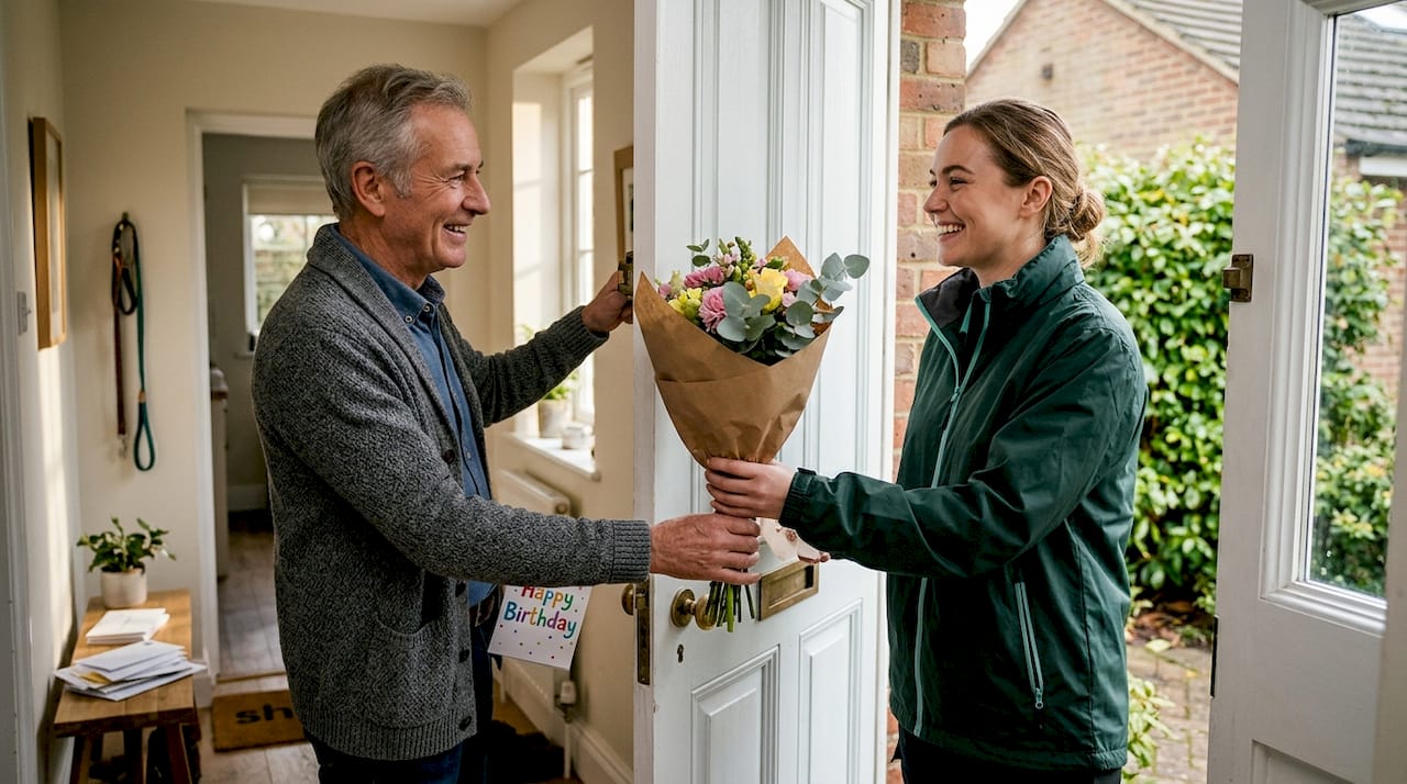 Birthday flower bouquet delivery at home