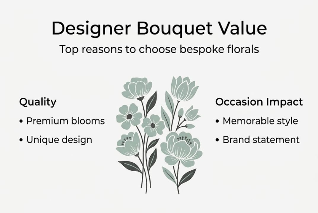Infographic shows designer bouquet quality and impact