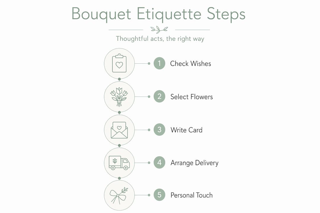 Step-by-step sympathy bouquet etiquette guide
