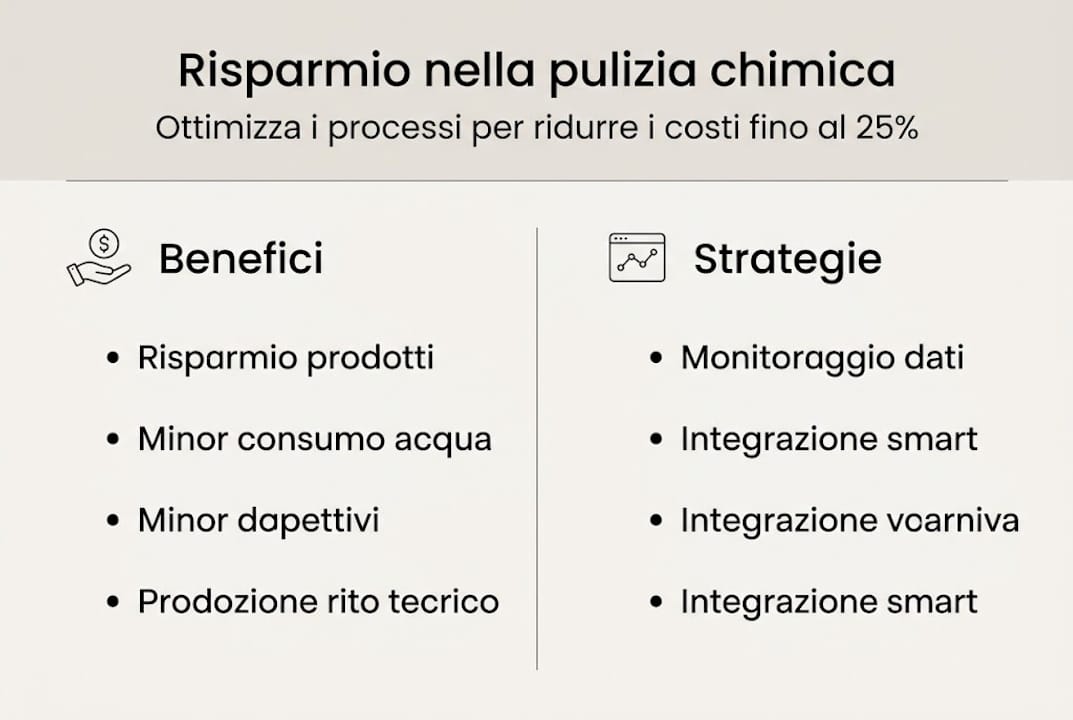 Infografica: come ottimizzare i costi e le strategie per una pulizia chimica efficace