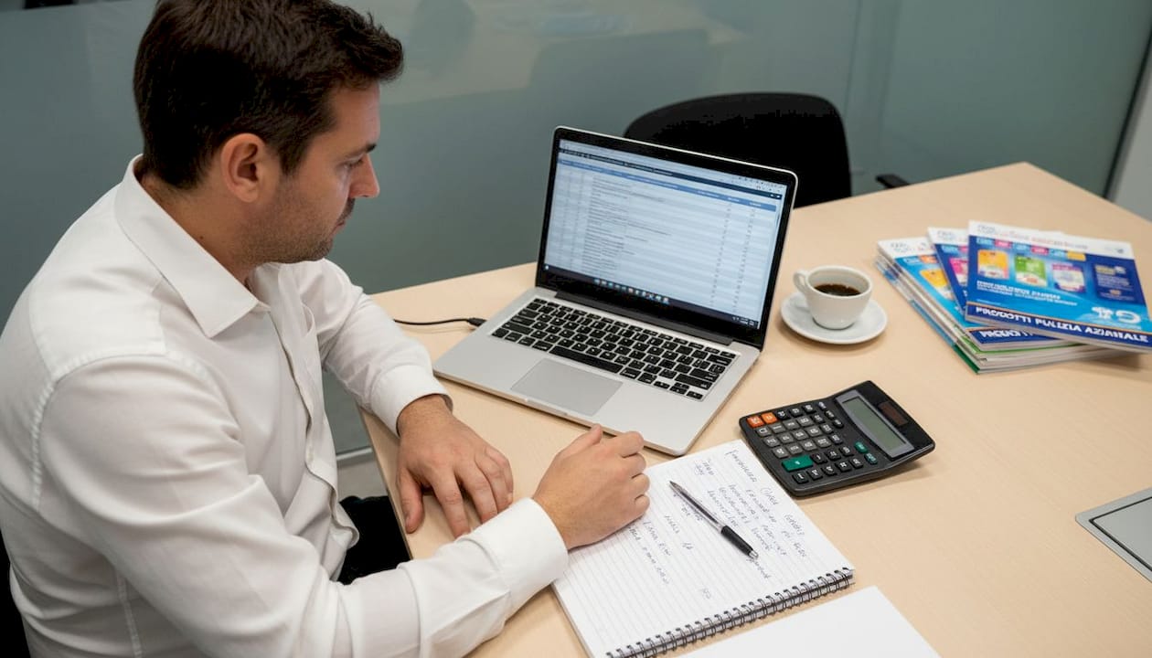 Responsabile acquisti valuta e stima i costi dei detergenti professionali