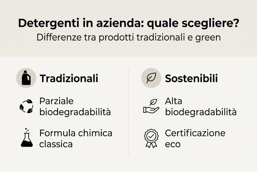 Infografica: confronto tra detersivi classici e alternative ecologiche