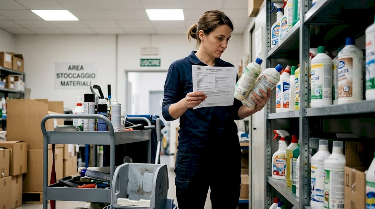 Responsabile della valutazione e selezione dei prodotti detergenti per l’azienda