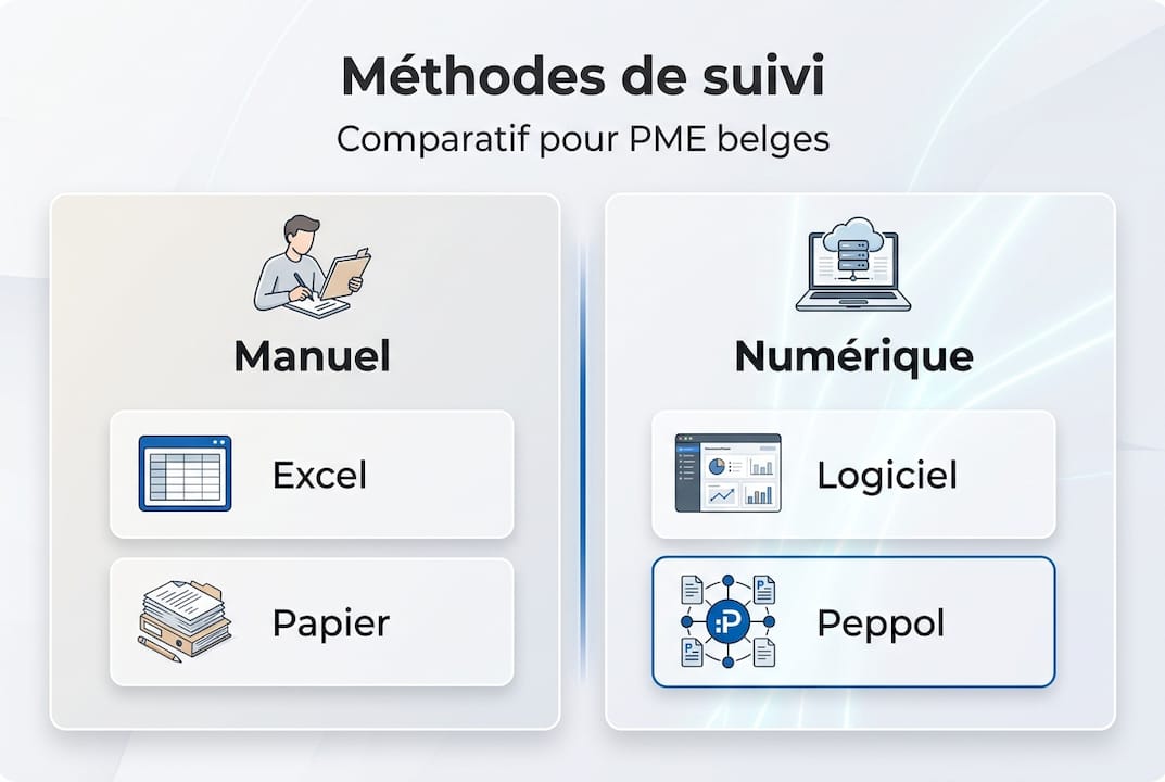 Infographie : comment les PME assurent le suivi de leurs factures