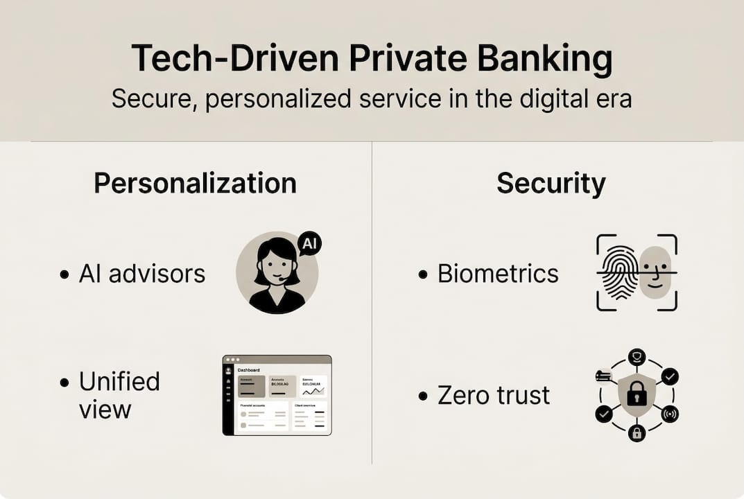 Infographic comparing technology personalization and security