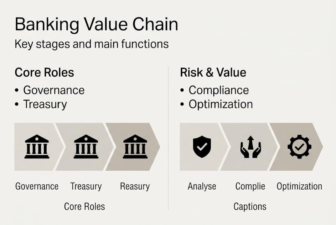 Infographic of corporate banking value chain