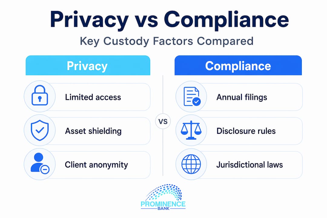 Infographic comparing privacy and compliance features