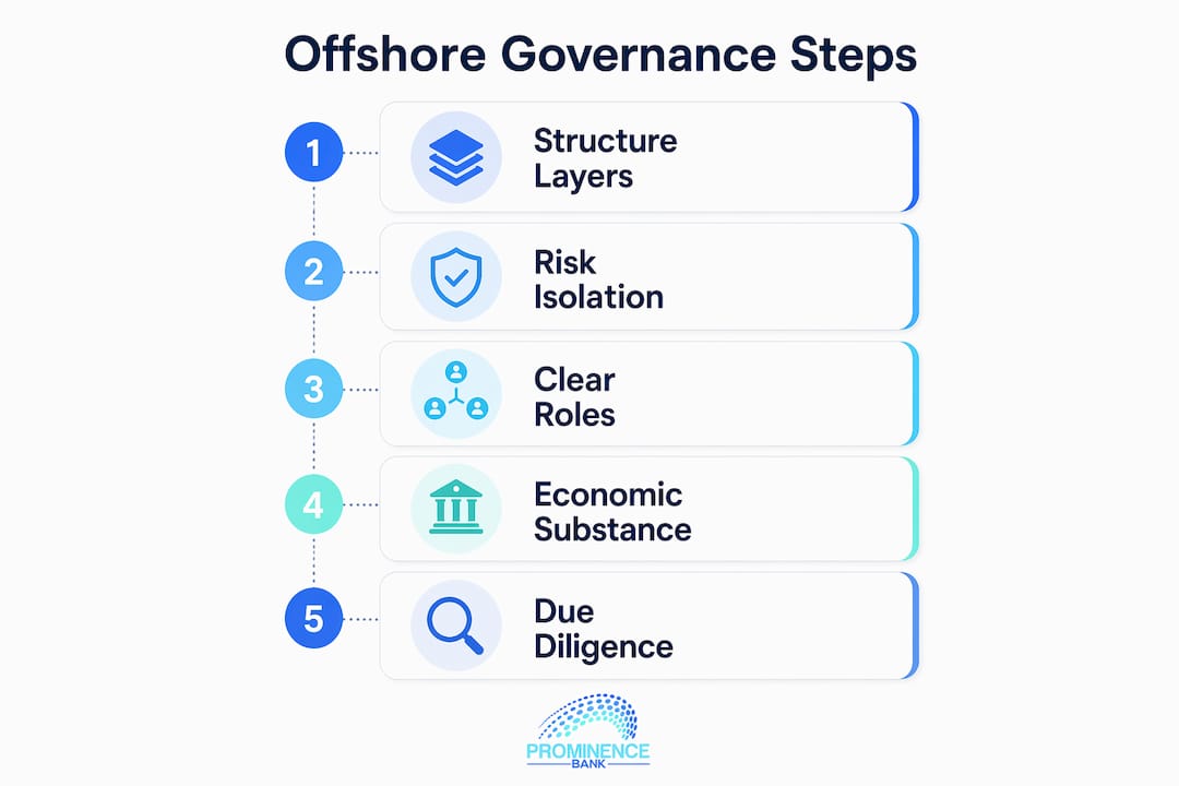 Infographic showing offshore governance clarity steps