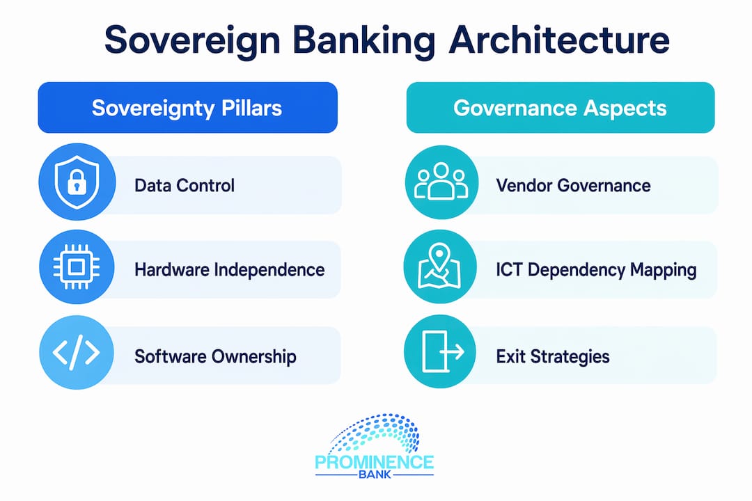 Infographic showing key components of sovereign banking