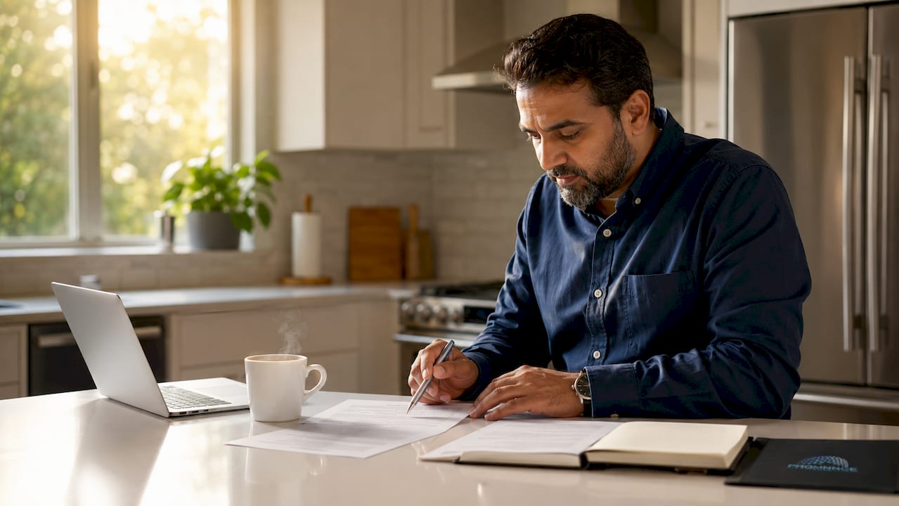 Man reviewing offshore trust documents