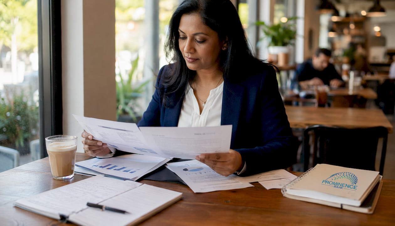Woman reviewing custody compliance documents