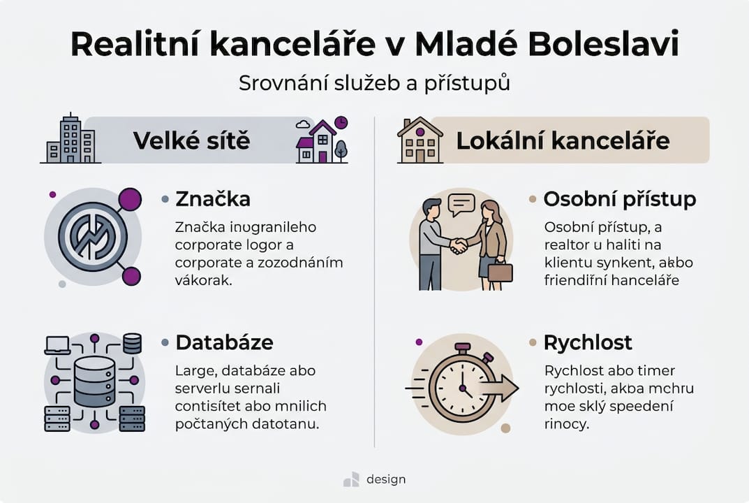 Přehledné porovnání realitních kanceláří v infografice