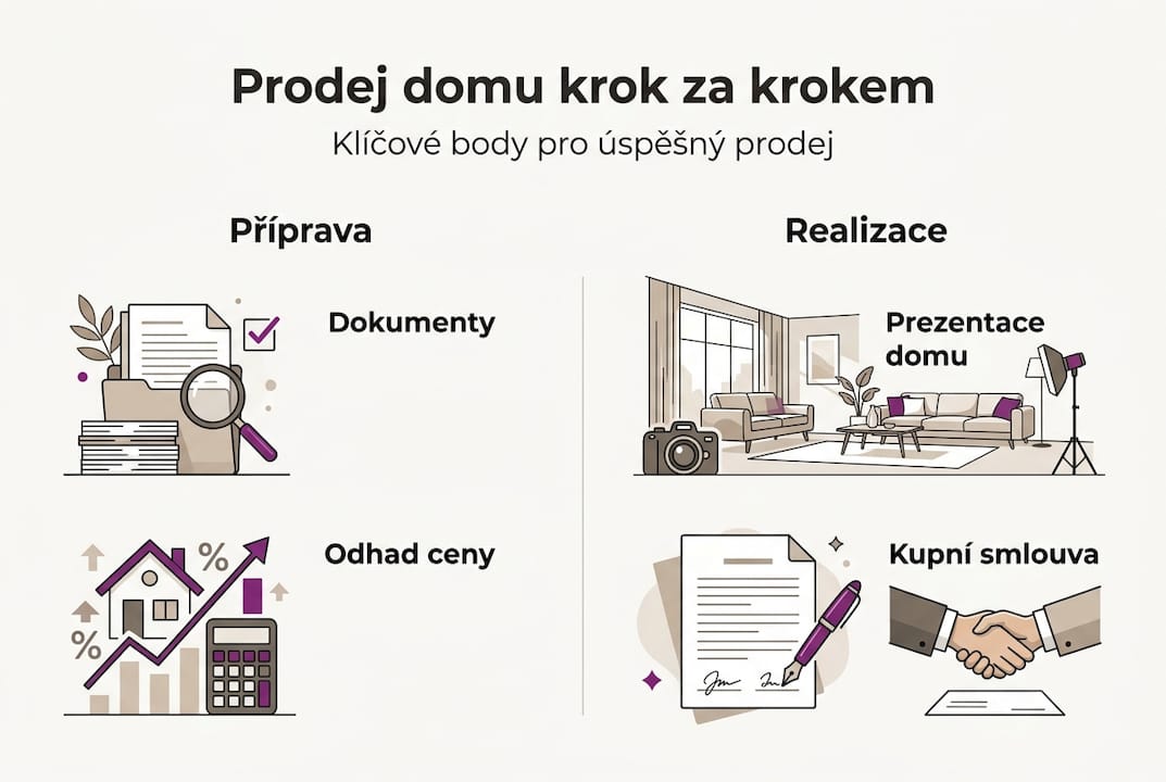 Přehledný průvodce hlavními kroky při prodeji nemovitosti