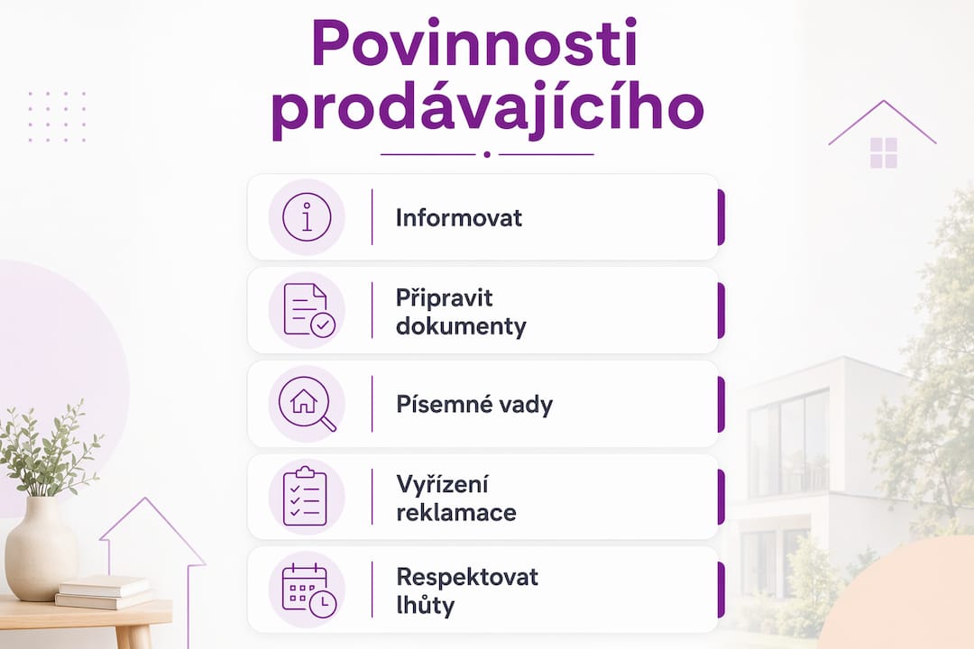 Infografika: Co všechno musí prodávající zařídit krok za krokem