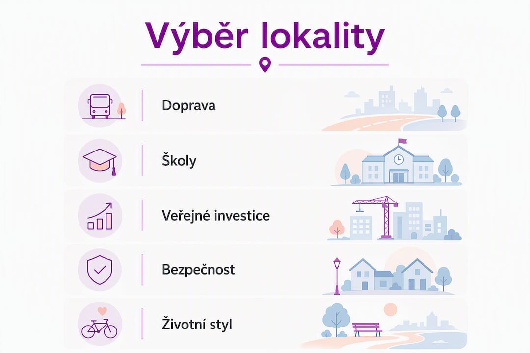 Infografika: Na co si dát pozor při výběru vhodné lokality