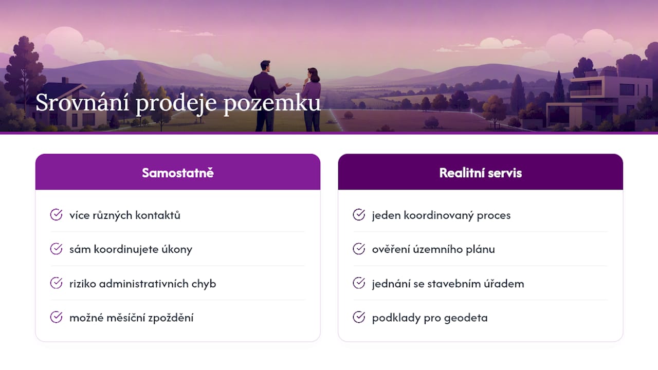 Realitní servis pro majitele pozemků v Mladé Boleslavi a okolí — overview diagram