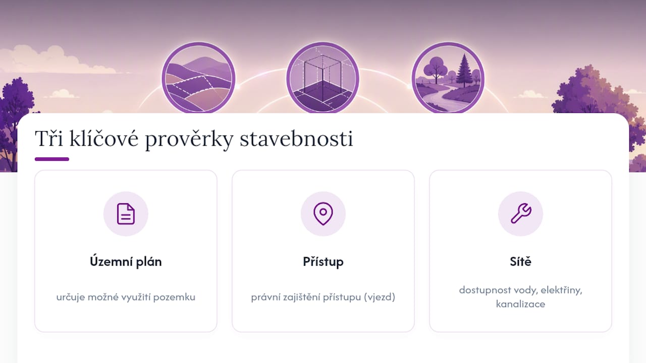 Tři kontroly, které rozhodují o stavební způsobilosti pozemku