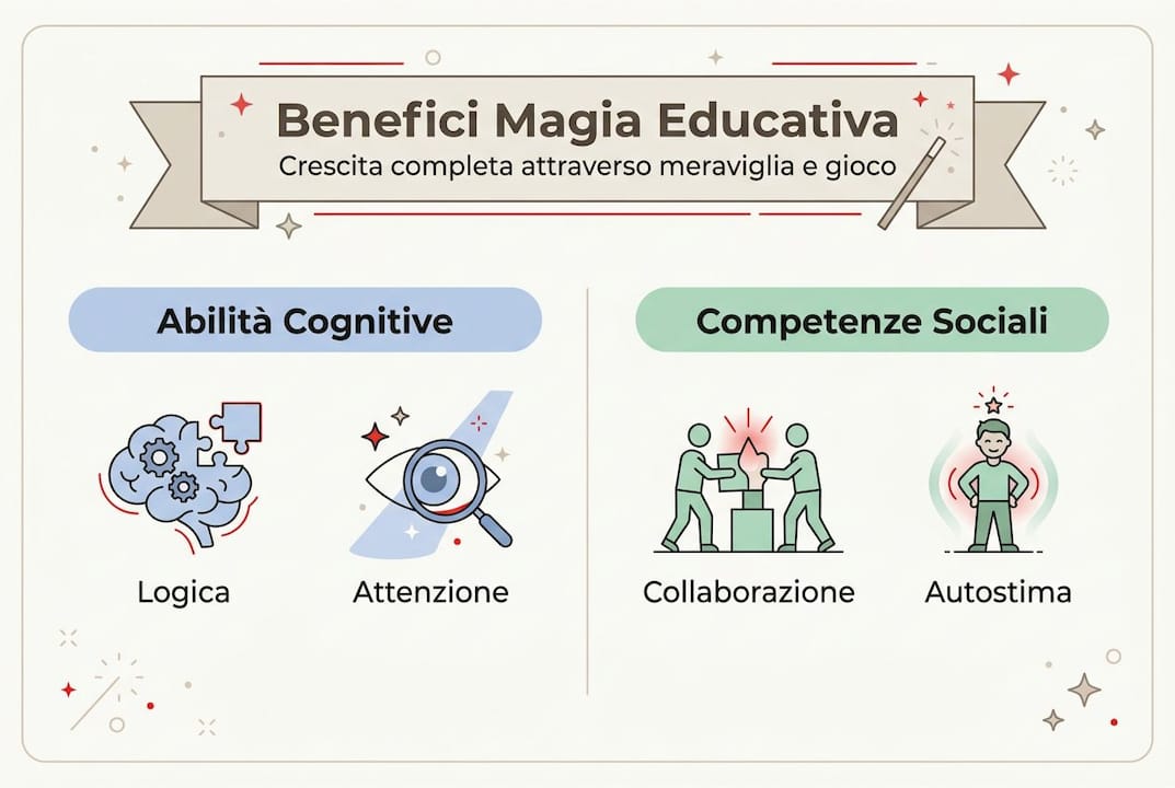 Infografica: i principali vantaggi della magia nell’educazione