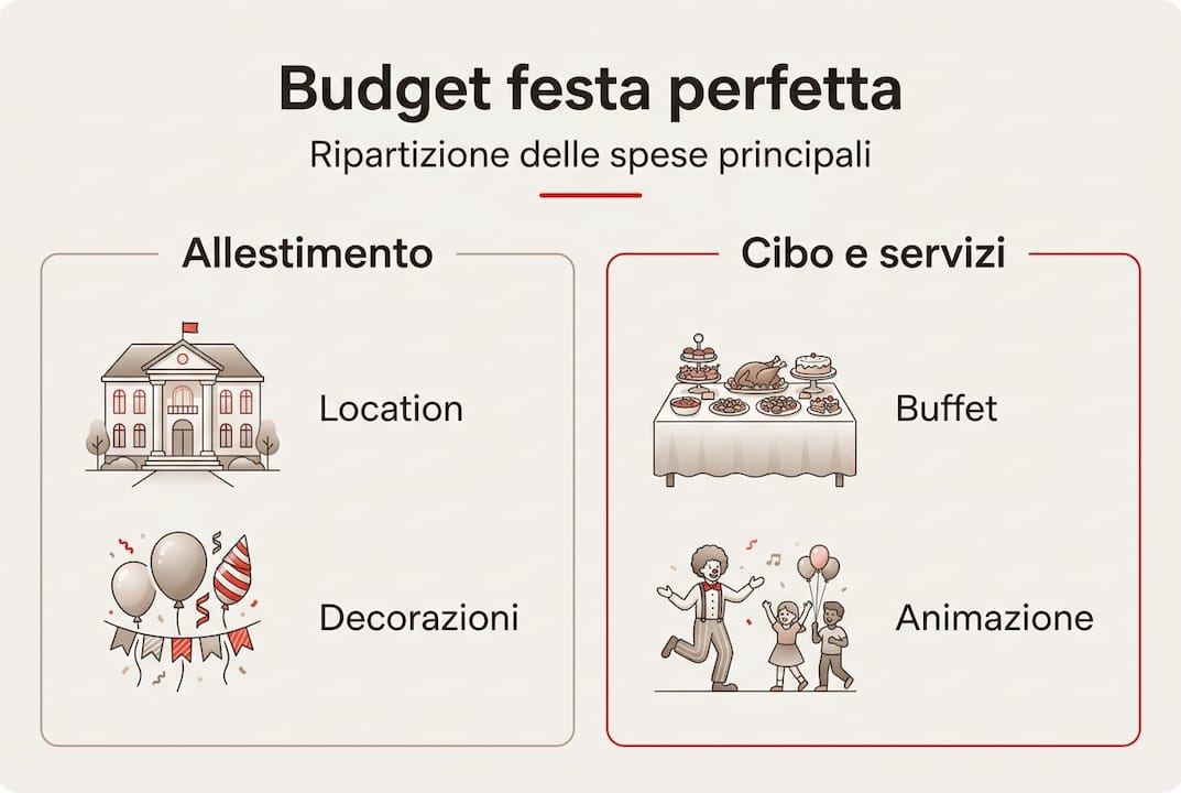 Come suddividere il budget per organizzare una festa di compleanno: guida visiva
