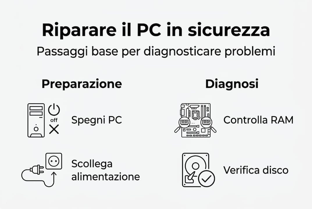 Guida visiva per riconoscere e risolvere i principali problemi del PC