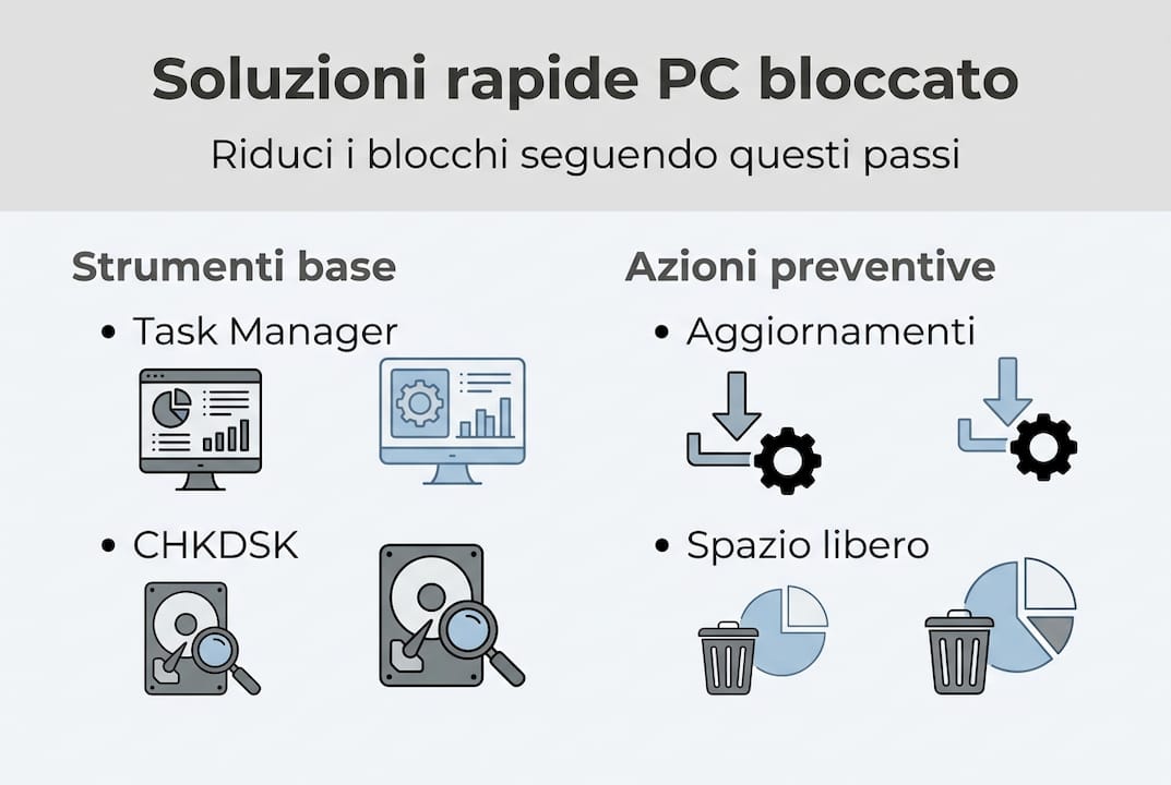 Guida visiva: cosa fare subito se il PC si blocca