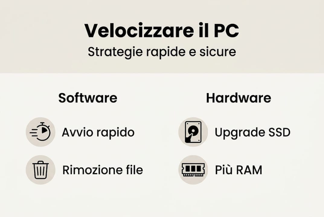 Infografica: tutti i consigli per velocizzare il tuo PC