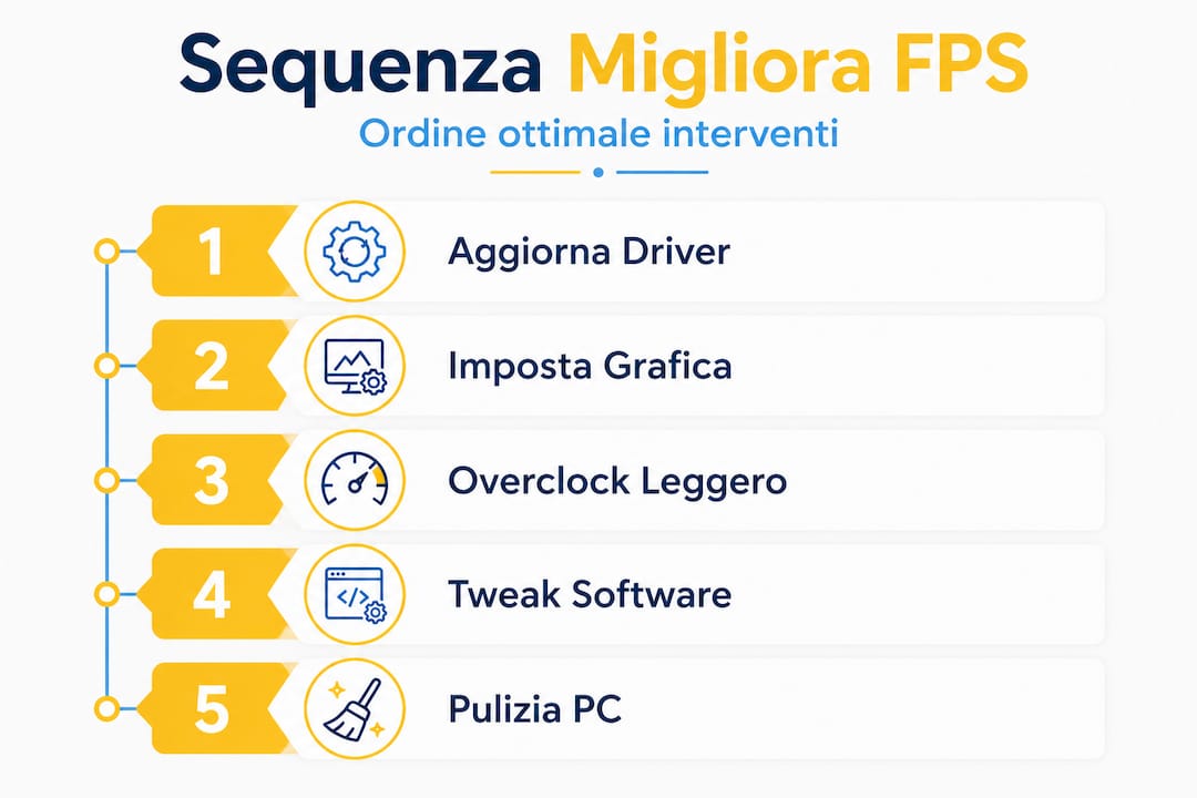 Infografica: i passaggi migliori per aumentare gli FPS