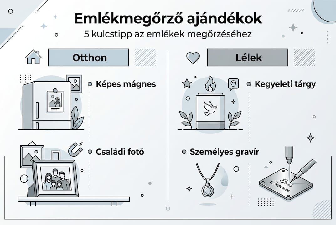 Infografika: ötletek, hogyan őrizheted meg az emlékeket ajándék formájában