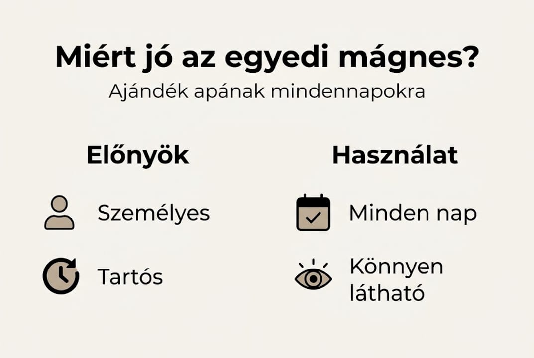 Miért lehet igazán különleges ajándék egy személyre szabott mágnes apáknak? – Infografika