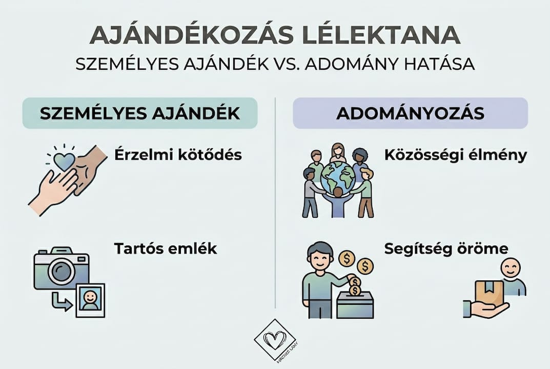 Infografika: Miben más egy személyes ajándék és egy adomány?