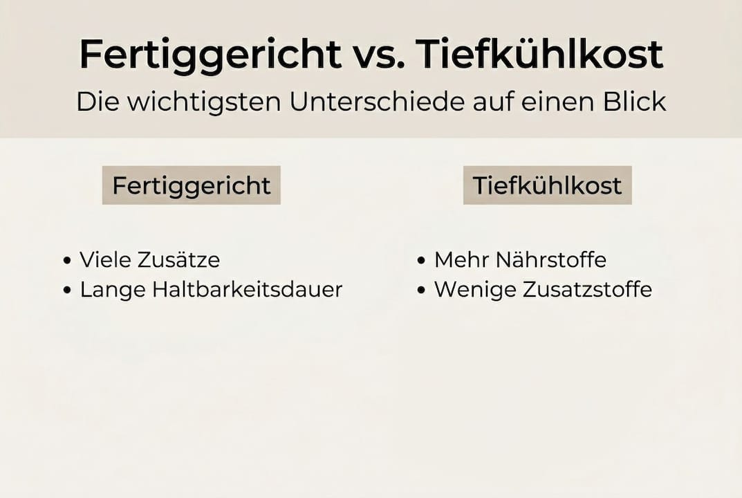 Übersicht: Welche Nährstoffe und Zusatzstoffe stecken in Fertiggerichten und Tiefkühlprodukten?