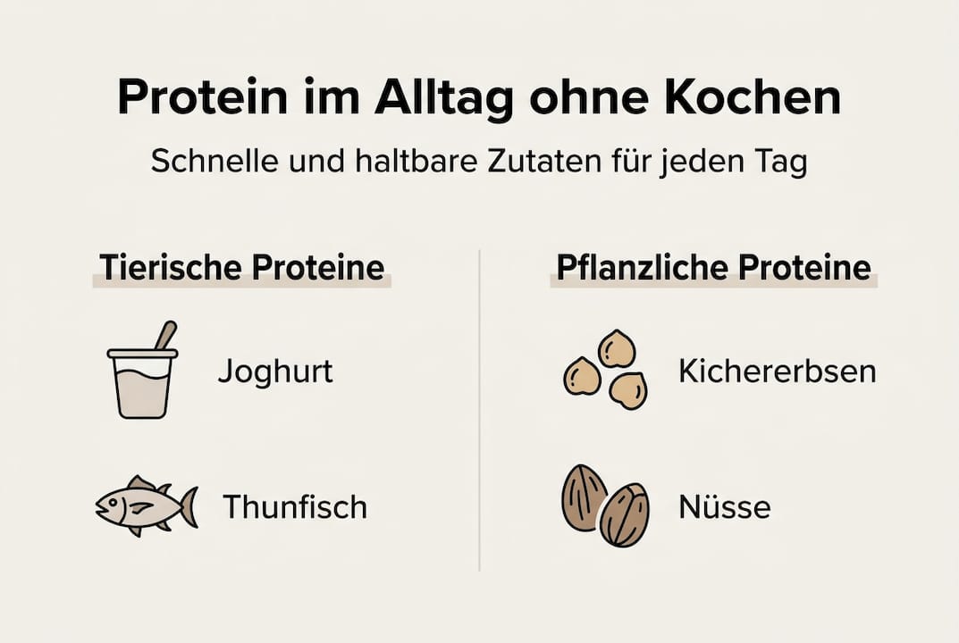Übersicht: Proteinreiche Lebensmittel, die ganz ohne Kochen auskommen