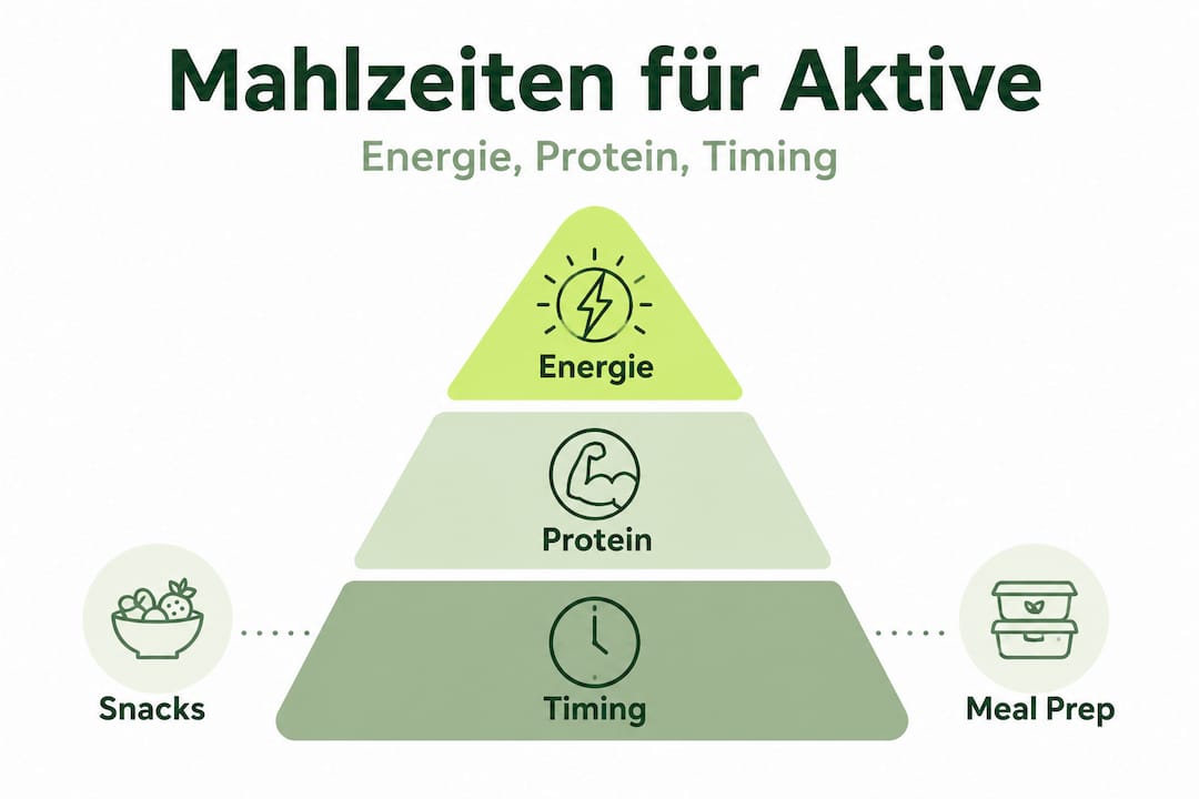 Infografik: Die optimale Mahlzeiten-Struktur für sportlich Aktive