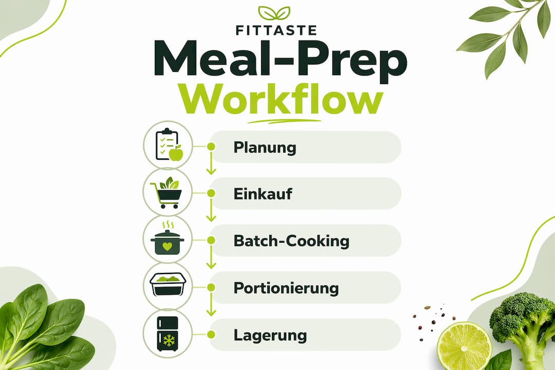 Grafik: So funktioniert Meal Prep in fünf einfachen Schritten