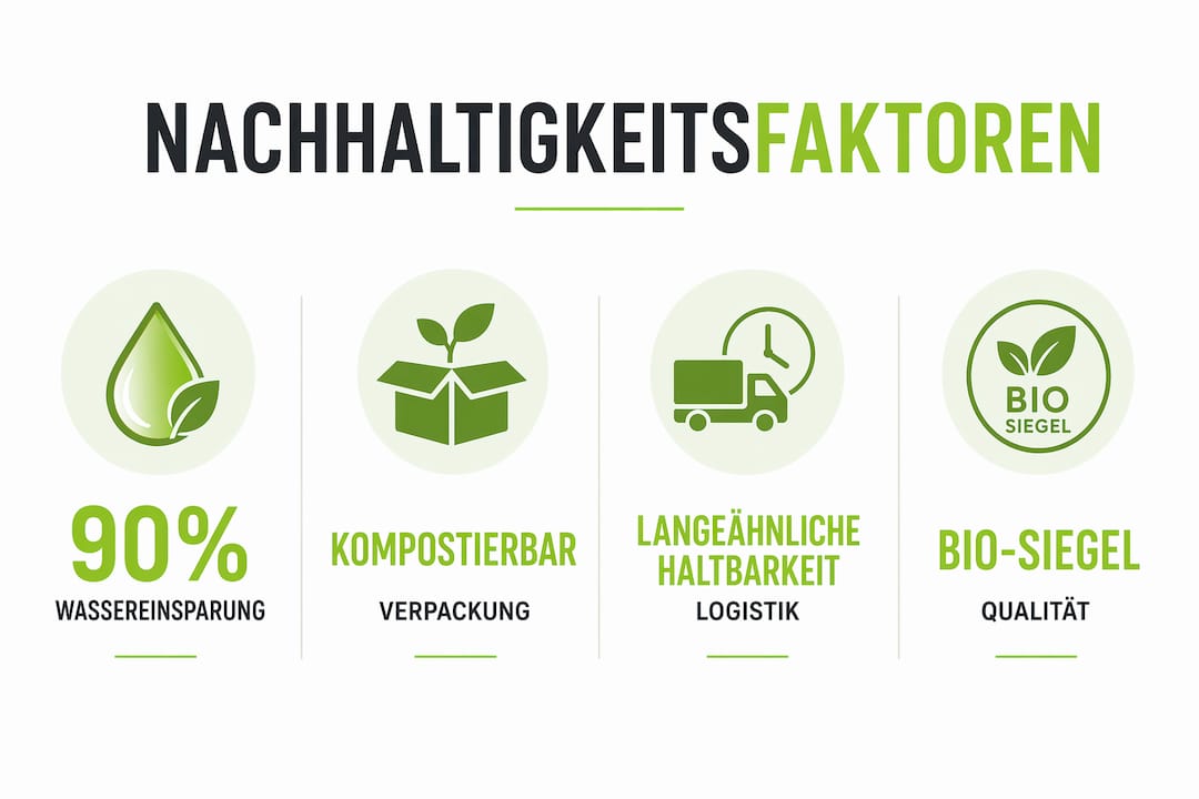 Die Infografik veranschaulicht, welche Faktoren für eine nachhaltigere Herstellung und Nutzung von Fertiggerichten entscheidend sind.