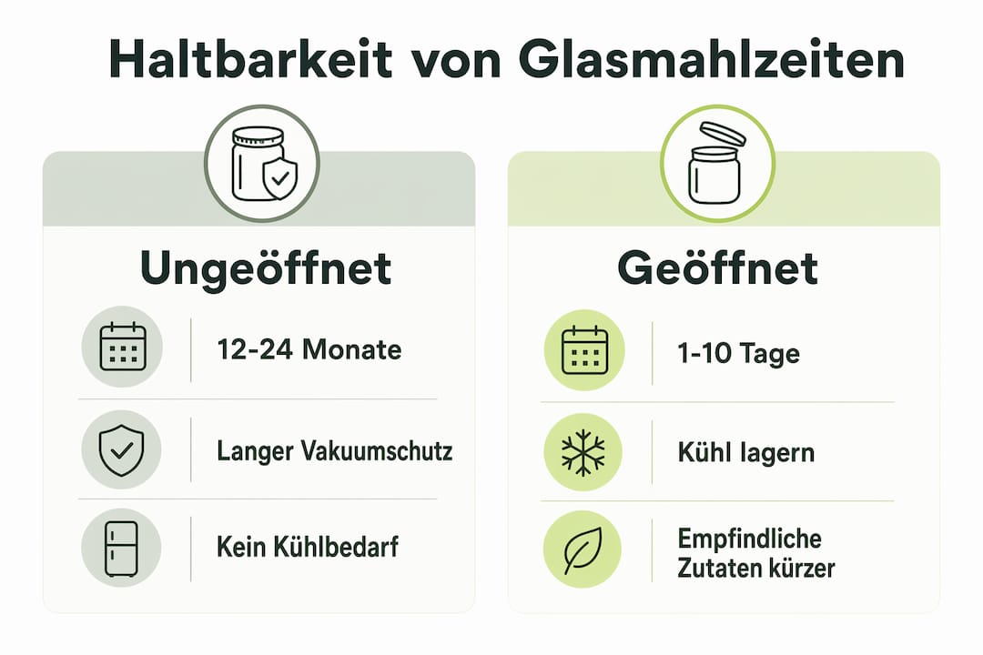 Übersicht: Wie lange sind selbstgemachte Gerichte im Glas haltbar?