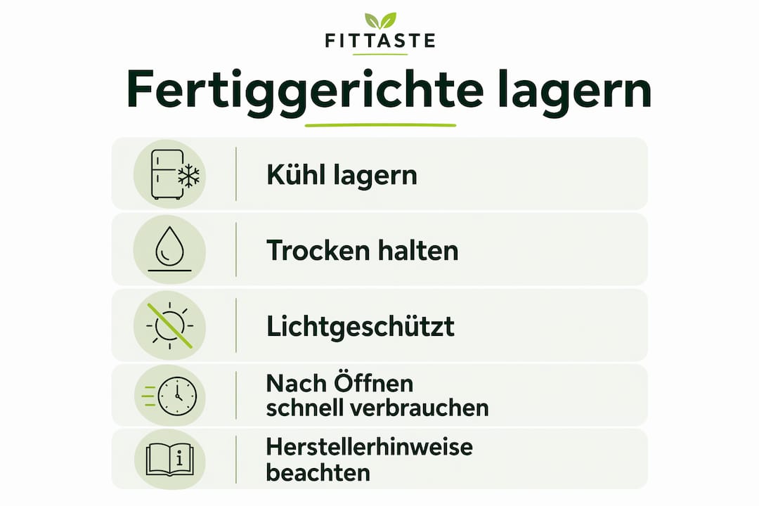 Infografik: So bewahrst du Fertiggerichte im Glas richtig auf