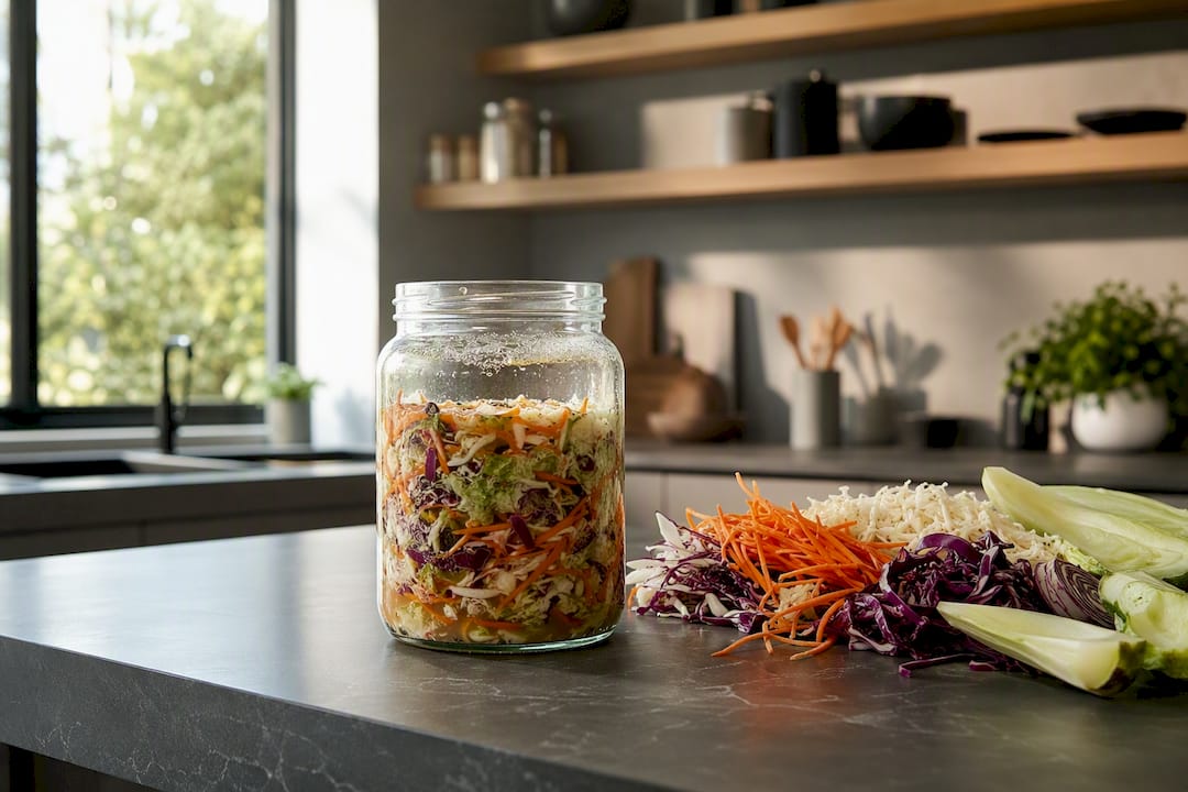 Mikroskopische Fermentation von Fasern durch Darmbakterien