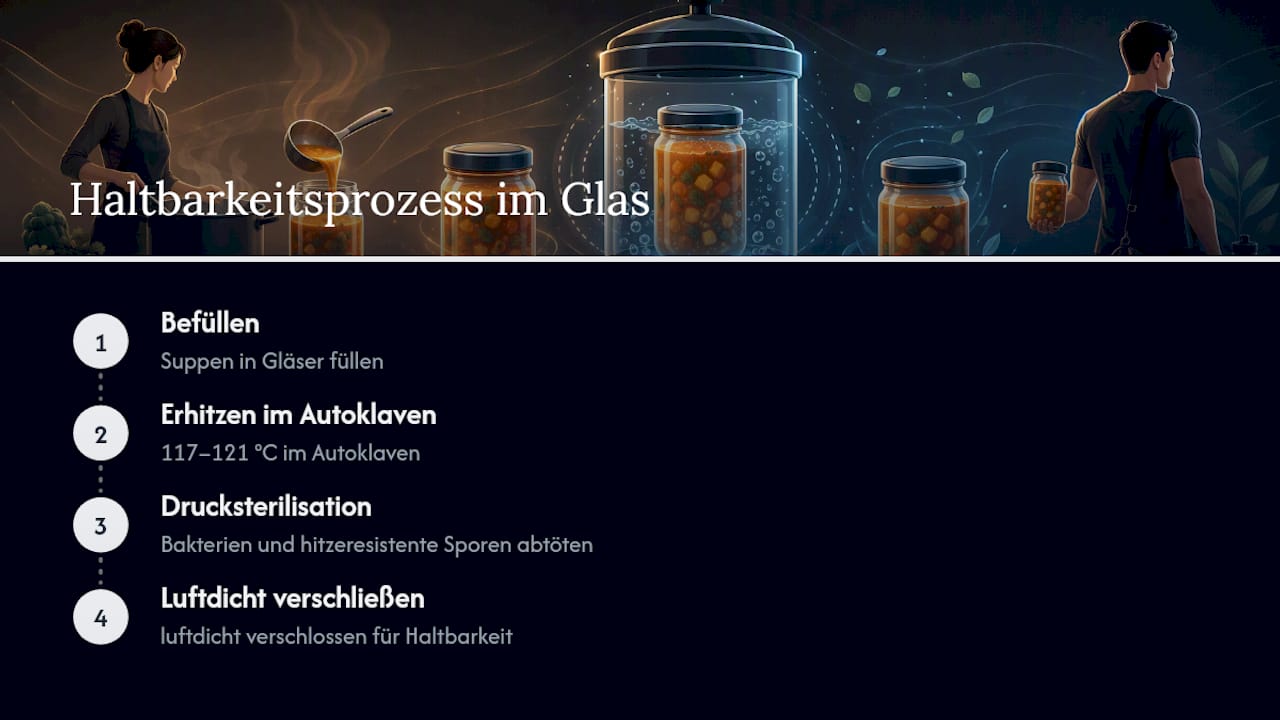 Ablauf der Drucksterilisation bei Suppen