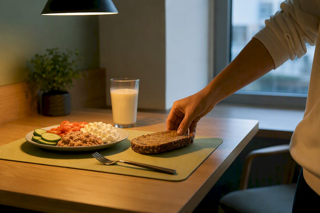 Eine zusätzliche Scheibe Proteinbrot zur Mahlzeit