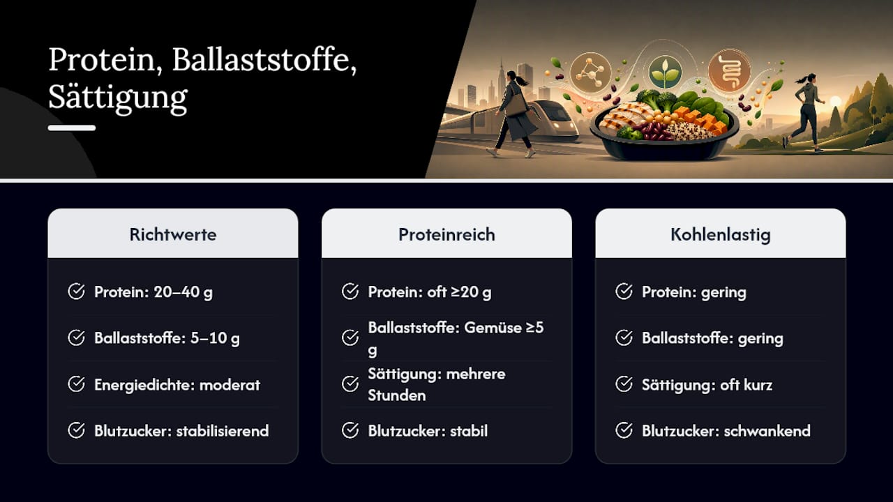 Wie viel Protein und wie lange satt: Praktische Richtwerte — overview diagram