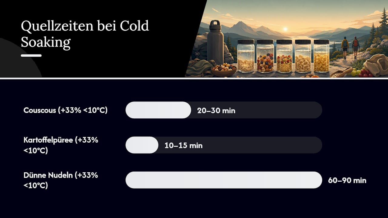 Vergleich der Einweichzeiten beim Cold Soaking