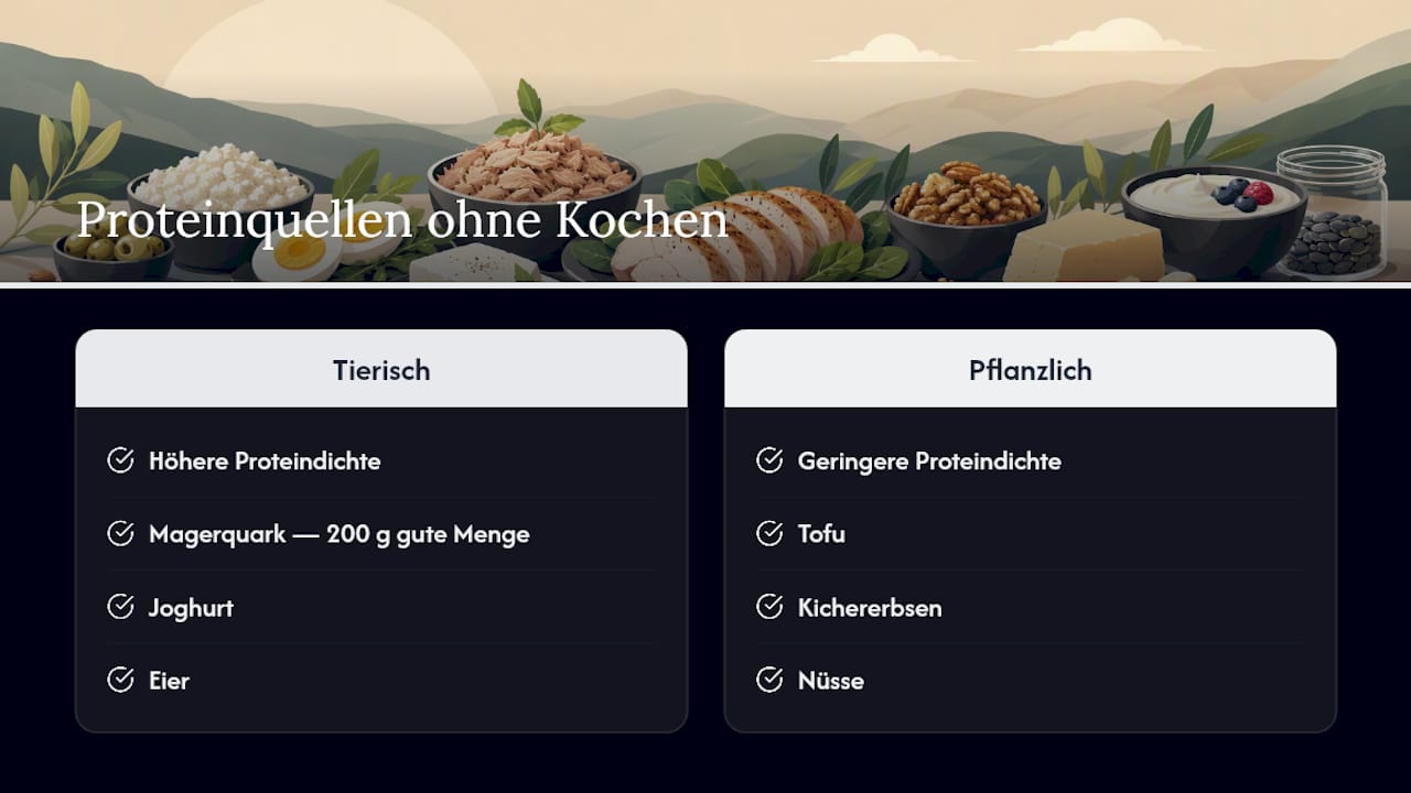 Tierische und pflanzliche Proteinquellen