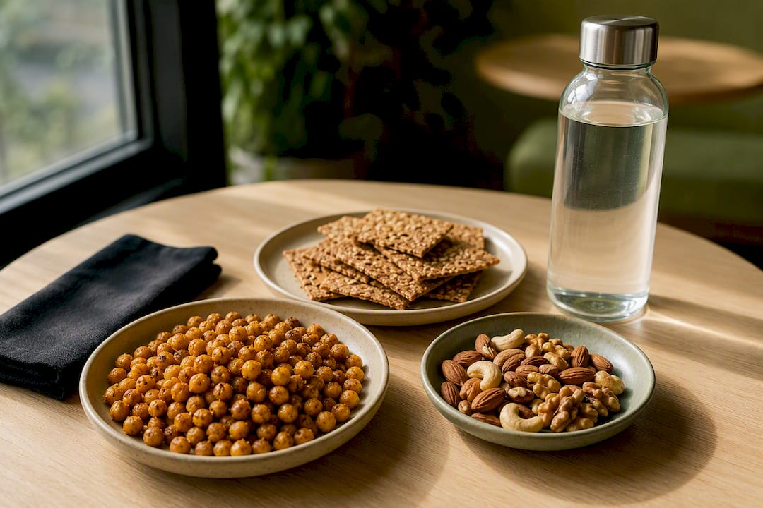 Vegane Snacks mit Proteinen und Ballaststoffen