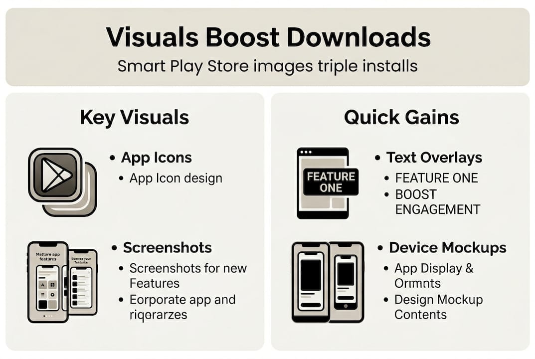 Infographic on Google Play visual optimization tips