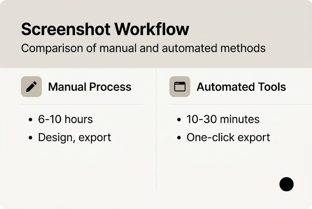 Infographic comparing manual and automated workflows