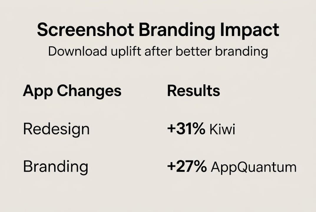 Infographic on screenshot branding download results